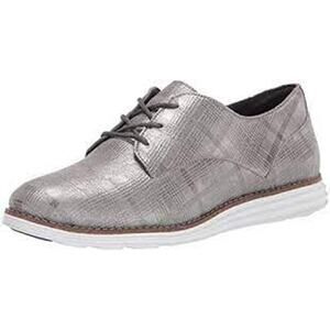Cole Haan Womens Original Grand Plain Oxford Size 5 Gray Flat Dress Shoes NWOB